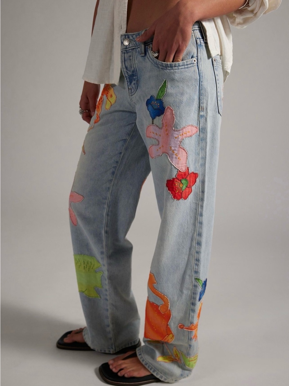 We The Free Surfside Patched Jeans~ Tropical Tide 🐠